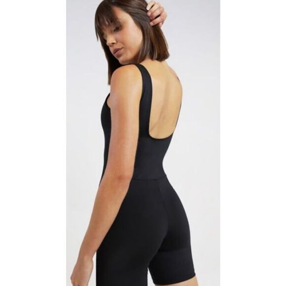 Girlfriend Collective Unitard Romper Womens Large Black One Piece Athleisure - Picture 2 of 8
